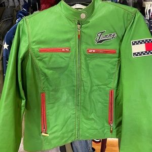 Vintage Tommy Hilfiger Motorcycle Leather Jacket